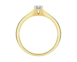 Clearance Apart Pierścionek z żółtego złota z brylantem - 0,18 ct - próba 750