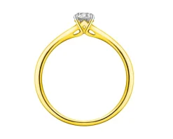 Apart Pierścionek z żółtego złota z brylantem - 0,30 ct - próba 585< Pierścionki