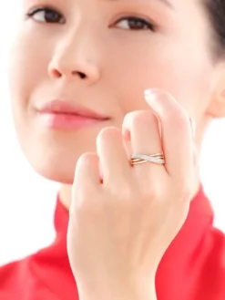 Apart Pierścionek z żółtego złota z diamentami - 0,15 ct - próba 585< Pierścionki
