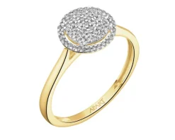 Apart Pierścionek z żółtego złota z diamentami - 0,15 ct - próba 585< Wszystkie