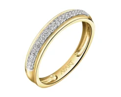 Apart Pierścionek z żółtego złota z diamentami - 0,11 ct - próba 585< Pierścionki
