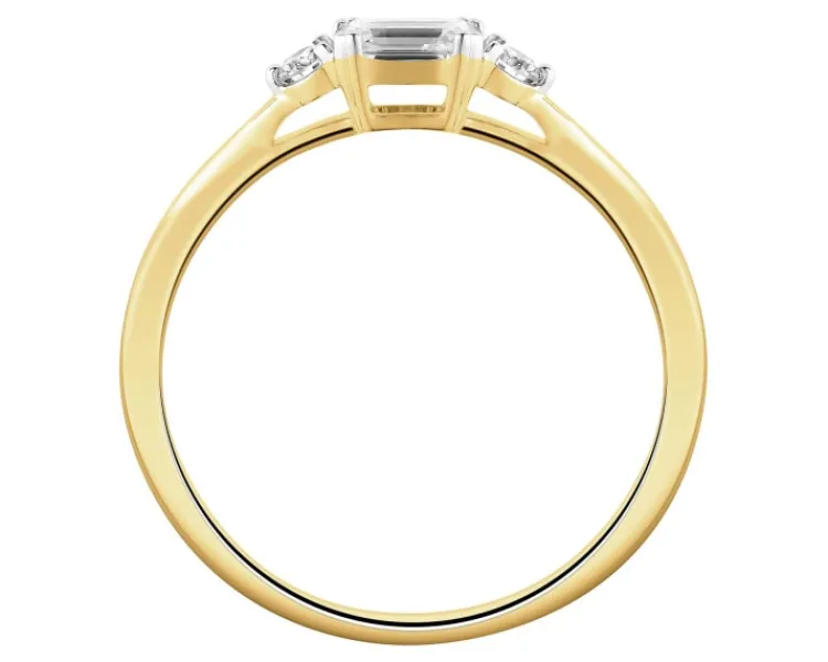 Clearance Apart Pierścionek z żółtego złota z diamentami - 0,38 ct - próba 585
