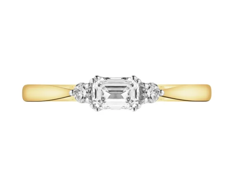 Clearance Apart Pierścionek z żółtego złota z diamentami - 0,38 ct - próba 585
