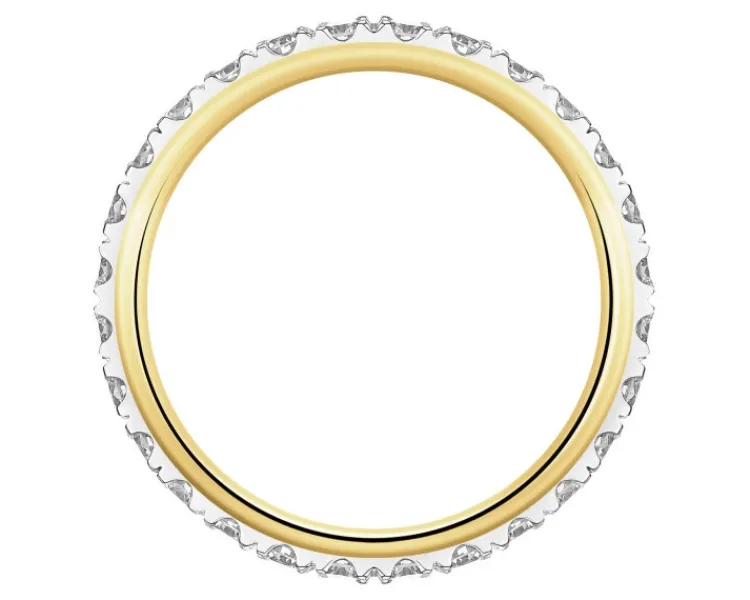 New Apart Pierścionek z żółtego złota z brylantami laboratoryjnymi - Eternity - 0,97 ct - próba 585