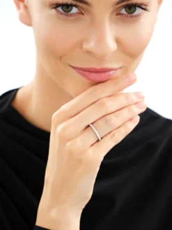 New Apart Pierścionek z żółtego złota z brylantami laboratoryjnymi - Eternity - 0,97 ct - próba 585