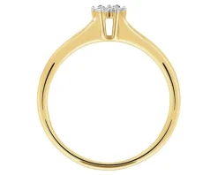 Online Apart Pierścionek z żółtego złota z diamentami - 0,05 ct - próba 585
