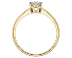 Apart Pierścionek z żółtego złota z brylantem - 0,18 ct - próba 750