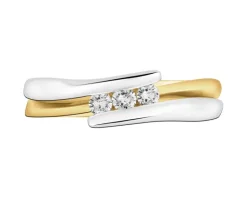 Clearance Apart Pierścionek z żółtego złota z brylantami - 0,11 ct - próba 585