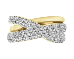 Apart Pierścionek z żółtego złota z brylantami - 0,72 ct - próba 585< Wszystkie