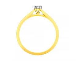 Apart Pierścionek z żółtego złota z brylantem - 0,08 ct - próba 585