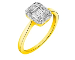 New Apart Pierścionek z żółtego złota z diamentami - 0,21 ct - próba 585