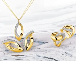 Clearance Apart Pierścionek z żółtego złota z brylantami - 0,43 ct - próba 750