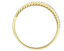 Hot Apart Pierścionek z żółtego złota z diamentami - 0,08 ct - próba 585
