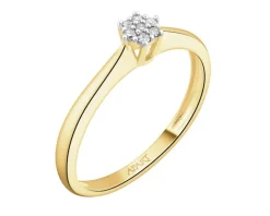 Apart Pierścionek z żółtego złota z diamentami - 0,05 ct - próba 585< Wszystkie