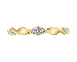 Apart Pierścionek z żółtego złota z diamentami - 0,04 ct - próba 375< Pierścionki