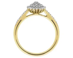 Best Apart Pierścionek z żółtego złota z diamentami - 0,15 ct - próba 585