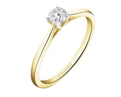 New Apart Pierścionek z żółtego złota z brylantem laboratoryjnym - 0,25 ct - próba 585
