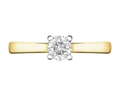 Apart Pierścionek z żółtego złota z brylantem - 0,31 ct - próba 750< Pierścionki