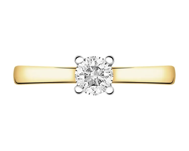 Apart Pierścionek z żółtego złota z brylantem - 0,31 ct - próba 750< Pierścionki