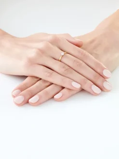 Hot Apart Pierścionek z żółtego złota z brylantem - 0,16 ct - próba 585