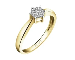Apart Pierścionek z żółtego złota z diamentami - 0,05 ct - próba 375< Pierścionki