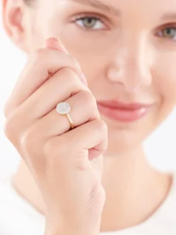 Apart Pierścionek z żółtego złota z diamentami - 0,40 ct - próba 585< Pierścionki