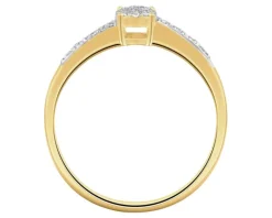 Apart Pierścionek z żółtego złota z diamentami - 0,04 ct - próba 375< Pierścionki