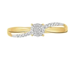 Apart Pierścionek z żółtego złota z diamentami - 0,04 ct - próba 375< Pierścionki