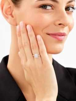 Online Apart Pierścionek z żółtego złota z diamentami - 0,50 ct - próba 585