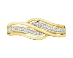 Apart Pierścionek z żółtego złota z diamentami - 0,08 ct - próba 585< Pierścionki