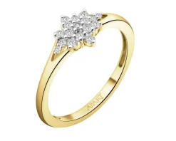 New Apart Pierścionek z żółtego złota z brylantami - 0,15 ct - próba 585