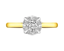 Apart Pierścionek z żółtego złota z brylantami - 0,50 ct - próba 585