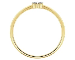 Apart Pierścionek z żółtego złota z brylantami - 0,05 ct - próba 375< Wszystkie