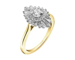 Apart Pierścionek z żółtego złota z diamentami - 0,70 ct - próba 585< Pierścionki