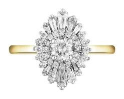 Apart Pierścionek z żółtego złota z diamentami - 0,70 ct - próba 585< Pierścionki