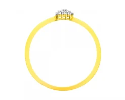 Apart Pierścionek z żółtego złota z diamentami - 0,03 ct - próba 375< Pierścionki