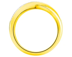 Apart Pierścionek z żółtego złota z diamentami - 0,14 ct - próba 585< Pierścionki