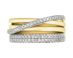 Apart Pierścionek z żółtego złota z brylantami - 0,31 ct - próba 585< Wszystkie