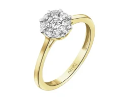 Apart Pierścionek z żółtego złota z diamentami - 0,34 ct - próba 585< Pierścionki