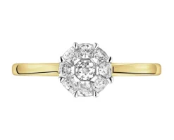 Apart Pierścionek z żółtego złota z diamentami - 0,34 ct - próba 585< Pierścionki