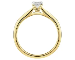 Hot Apart Pierścionek z żółtego złota z diamentem laboratoryjnym - 0,51 ct - próba 585