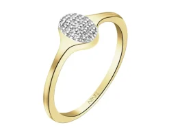 Apart Pierścionek z żółtego złota z diamentami - 0,07 ct - próba 375< Pierścionki