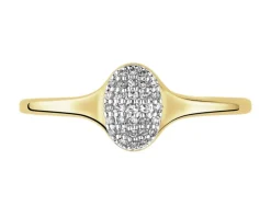 Apart Pierścionek z żółtego złota z diamentami - 0,07 ct - próba 375< Pierścionki