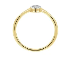 Apart Pierścionek z żółtego złota z diamentami - 0,07 ct - próba 375< Pierścionki