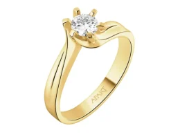 Apart Pierścionek z żółtego złota z brylantem - 0,35 ct - próba 585< Pierścionki