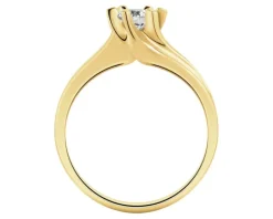 Apart Pierścionek z żółtego złota z brylantem - 0,35 ct - próba 585< Pierścionki