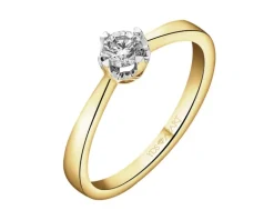 Apart Pierścionek z żółtego złota z brylantem - 0,23 ct - próba 750