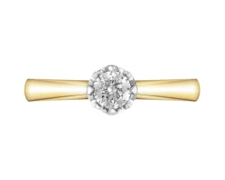 Apart Pierścionek z żółtego złota z brylantem - 0,23 ct - próba 750