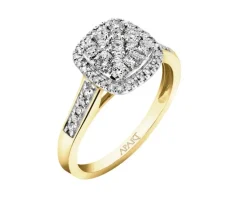 Clearance Apart Pierścionek z żółtego złota z diamentami - 0,50 ct - próba 585