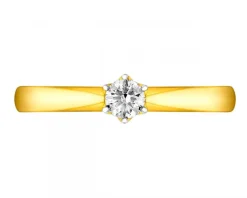 Apart Pierścionek z żółtego złota z brylantami - 0,25 ct - próba 750< Pierścionki